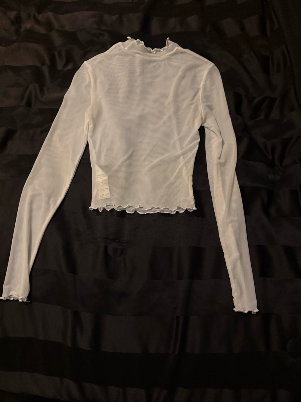 Mesh long sleeve top